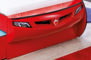 CARBED Кровать-машина Coupe с выдвижной кроватью Red 20.03.1306.00 в Керамкомбинате - keramkombinat.mebel54.com | фото