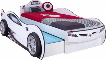 CARBED Кровать-машина Coupe с выдвижной кроватью White 20.03.1310.00 в Керамкомбинате - keramkombinat.mebel54.com | фото