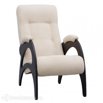 Кресло для отдыха Неаполь Модель 9 без лозы (Венге-эмаль/Ткань Ваниль Verona Vanilla) в Керамкомбинате - keramkombinat.mebel54.com | фото