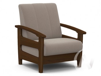 Кресло для отдыха Омега (орех лак/CATANIA COCOA) в Керамкомбинате - keramkombinat.mebel54.com | фото