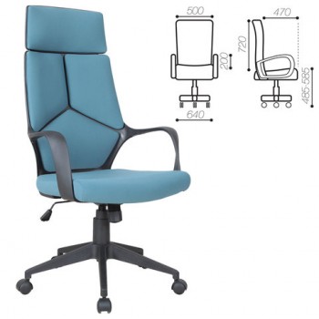 Кресло офисное BRABIX Prime EX-515 (голубая ткань) в Керамкомбинате - keramkombinat.mebel54.com | фото