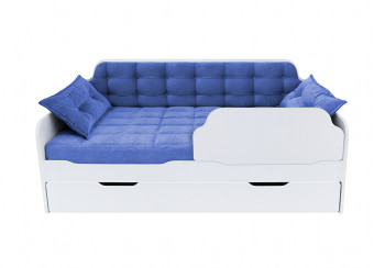 Кровать 170 серии Спорт Лайт 1 ящик 85 Синий (подушки) в Керамкомбинате - keramkombinat.mebel54.com | фото