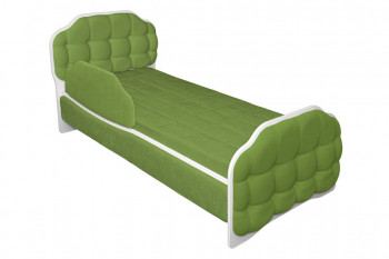 Кровать 180 Атлет 76 Зелёный (мягкий бортик) в Керамкомбинате - keramkombinat.mebel54.com | фото