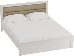 Кровать Элана 1400 с основанием Бодега белая в Керамкомбинате - keramkombinat.mebel54.com | фото