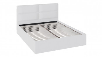 Кровать «Глосс» с мягкой обивкой тип 1 (1600) (Белая) в Керамкомбинате - keramkombinat.mebel54.com | фото