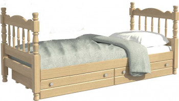 Кровать одинарная Аленка из массива сосны 800*1890 Сосна в Керамкомбинате - keramkombinat.mebel54.com | фото