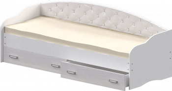 Кровать Софа-8 с мягкой спинкой (900х2000) Белый в Керамкомбинате - keramkombinat.mebel54.com | фото