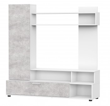 Мебель для гостиной "МГС 9" Белый / Цемент светлый в Керамкомбинате - keramkombinat.mebel54.com | фото