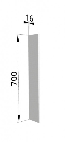Панель торцевая (для шкафа верхнего торцевого) ПТ 400 Ройс (Графит софт) в Керамкомбинате - keramkombinat.mebel54.com | фото