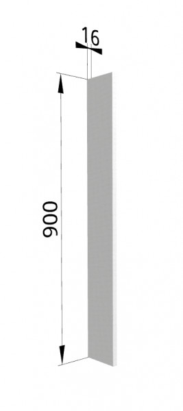 Панель торцевая (для шкафа верхнего торцевого высокого) ВПТ 400 Ройс (Графит софт) в Керамкомбинате - keramkombinat.mebel54.com | фото