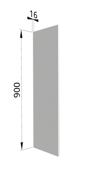 Панель торцевая (для шкафа верхнего высокого) ВП Ройс (Графит софт) в Керамкомбинате - keramkombinat.mebel54.com | фото