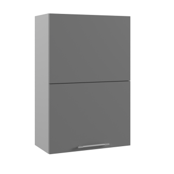 Ройс ПГПМ 600 Шкаф верхний Blum Aventos HF (Графит софт/корпус Серый) в Керамкомбинате - keramkombinat.mebel54.com | фото