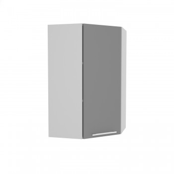 Ройс ВПУ 550 Шкаф верхний угловой высокий (Графит софт/корпус Серый) в Керамкомбинате - keramkombinat.mebel54.com | фото
