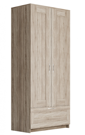 Шкаф двухдверный Сириус с 1 ящиком дуб сонома в Керамкомбинате - keramkombinat.mebel54.com | фото