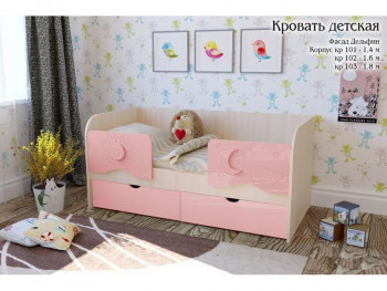 Соня Кровать детская 2 ящика 1.8 Розовый глянец в Керамкомбинате - keramkombinat.mebel54.com | фото