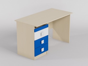 Стол (прямая столешница) Скай люкс (Синий/Белый/корпус Клен) в Керамкомбинате - keramkombinat.mebel54.com | фото